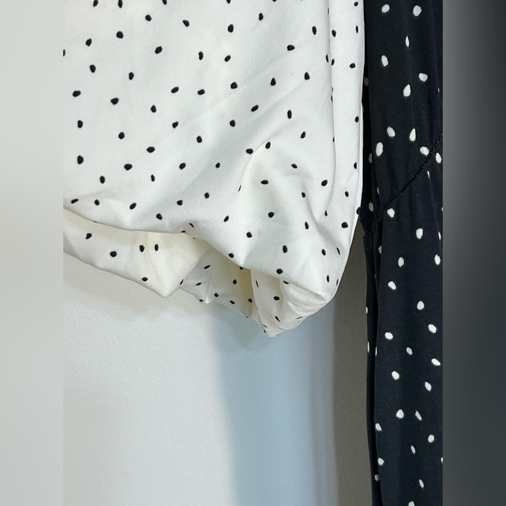 NWT Torrid Maxi Studio Knit Mix Print Polka Dot Block Color Dress Size 2X - Picture 6 of 12